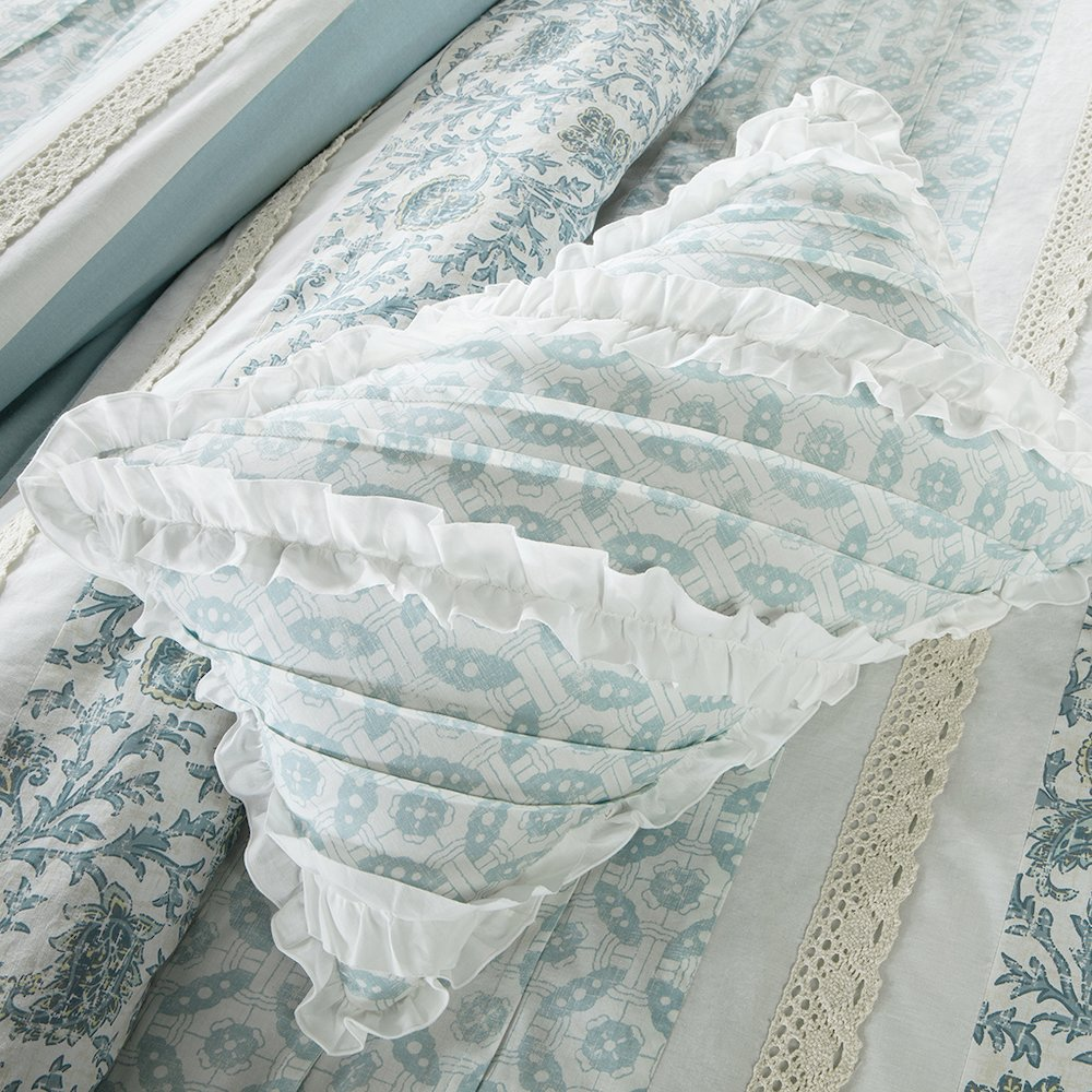 Start2Finish 9-piece cotton percale duvet cover set with matching pillow shams, soft and breathable bedding for a comfortable sleep.