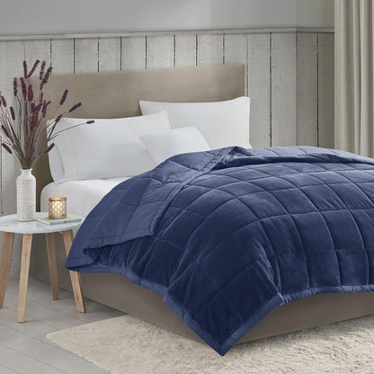 Reversible HeiQ Smart Temperature down alternative bedding blanket by Start2Finish, showing soft, cozy fabric in natural colors.