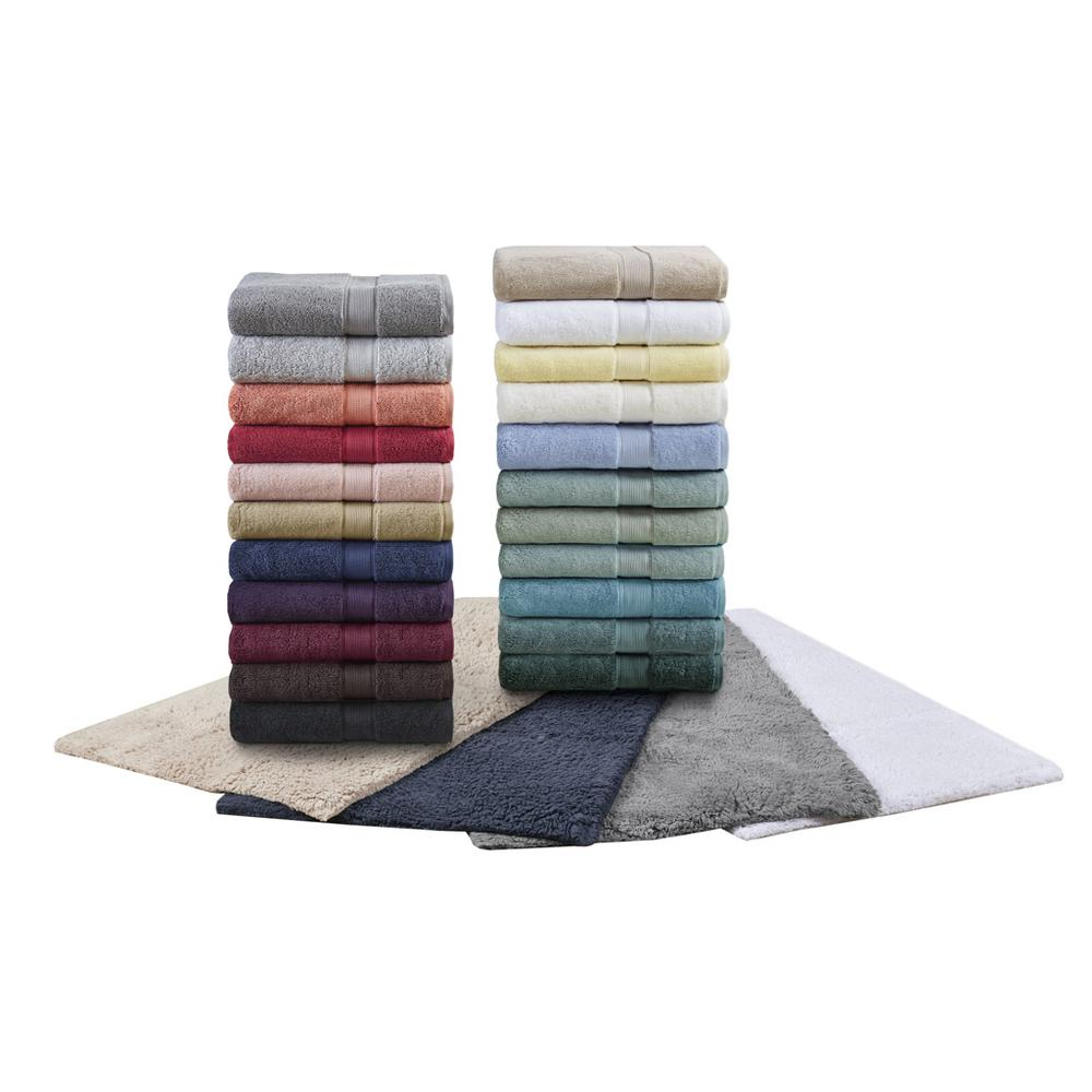 Start2Finish 8-piece 100% cotton antimicrobial bath towel set displayed, featuring soft, plush towels in various sizes.