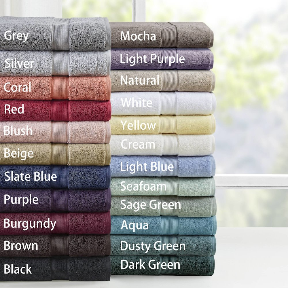 Start2Finish 8-piece 100% cotton antimicrobial bath towel set featuring soft, plush towels with a clean, fresh appearance.