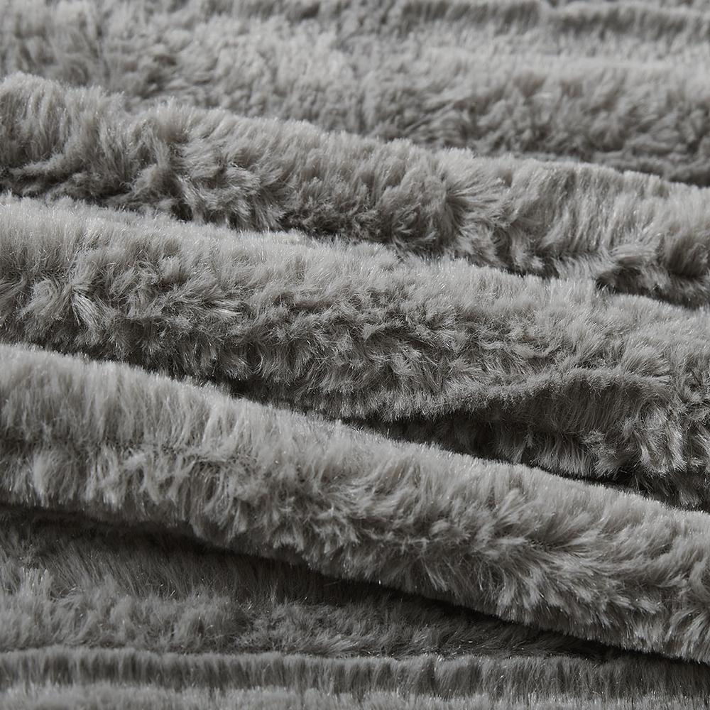 Grey Arctic Fur Down Alternative Comforter Mini Set by Start2Finish, featuring plush, soft bedding with cozy fur accents.