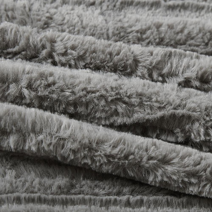 Grey Arctic Fur Down Alternative Comforter Mini Set by Start2Finish, featuring plush, soft bedding with cozy fur accents.
