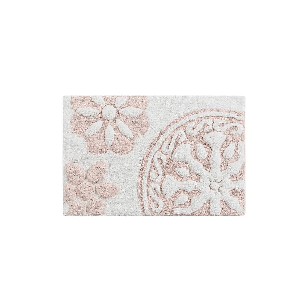 Start2Finish Medallion Cotton Tufted Bath Rug with intricate medallion pattern in soft cotton, ideal for bathroom comfort and decor.