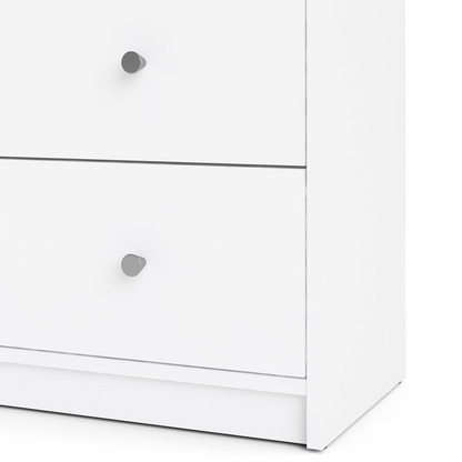 White Portland 6 Drawer Double Dresser by Start2Finish showing sleek wood furniture with six spacious drawers.