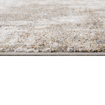 Start2Finish Cozy Shag Abstract Area Rug with plush texture and modern design in neutral tones on a light wooden floor.