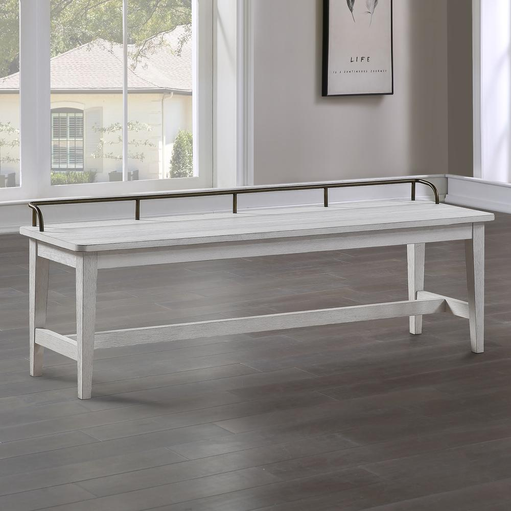 Start2Finish Pendleton dining bench with wooden legs and upholstered seat, ideal for kitchen or dining room seating.