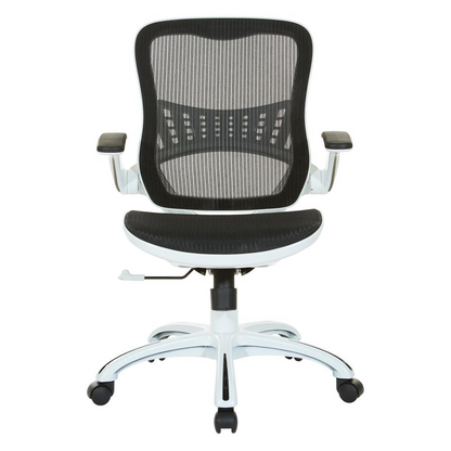 Start2Finish Riley office chair with black mesh back and padded seat, ergonomic furniture for workspace comfort.