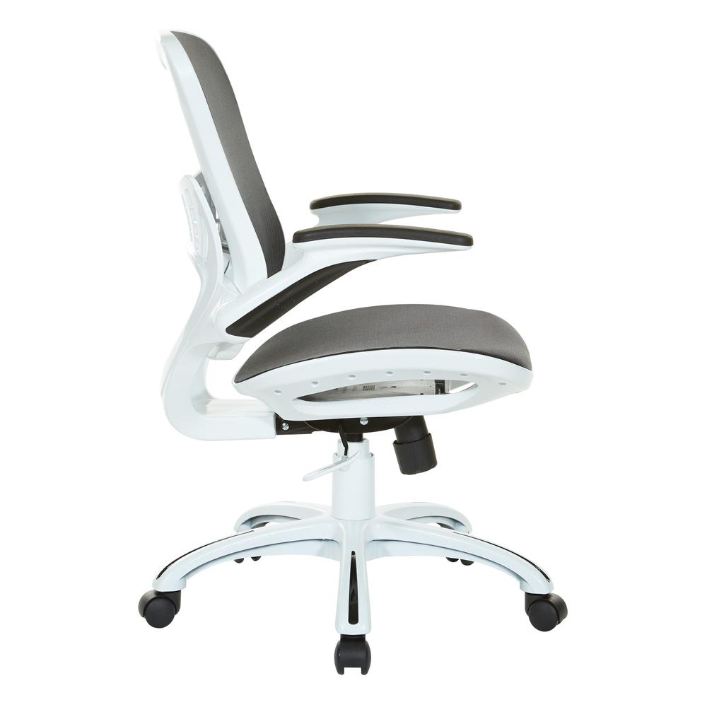 Start2Finish Riley office chair with black mesh backrest and adjustable armrests, modern ergonomic furniture for workspace comfort.