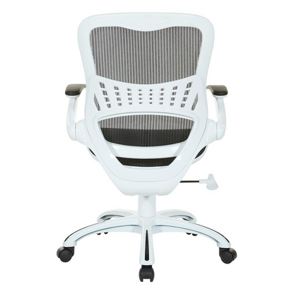Start2Finish Riley office chair with black mesh backrest and cushioned seat, ergonomic furniture for home or office use.