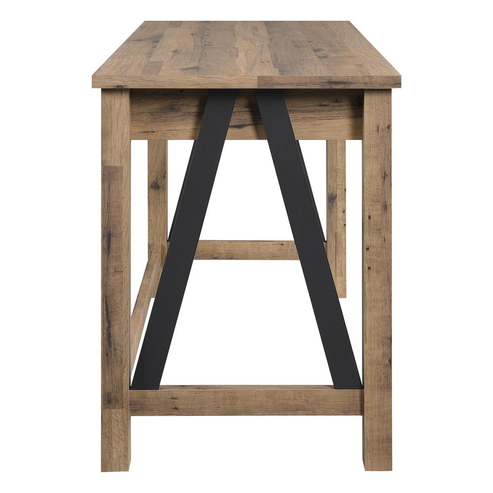 Start2Finish Quinton Writing Desk with salvage oak finish, featuring a spacious drawer for storage, modern and functional home office furniture.