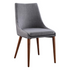 Pair of Palmer Mid-Century Modern Fabric Dining Accent Chairs in Dove by Start2Finish, showcasing sleek wooden legs and cushioned seats.