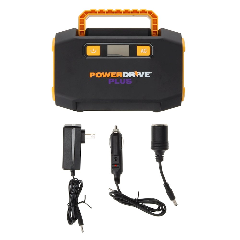Start2Finish 150W portable power station with backup battery, outdoor electronics device with USB and AC outlets.