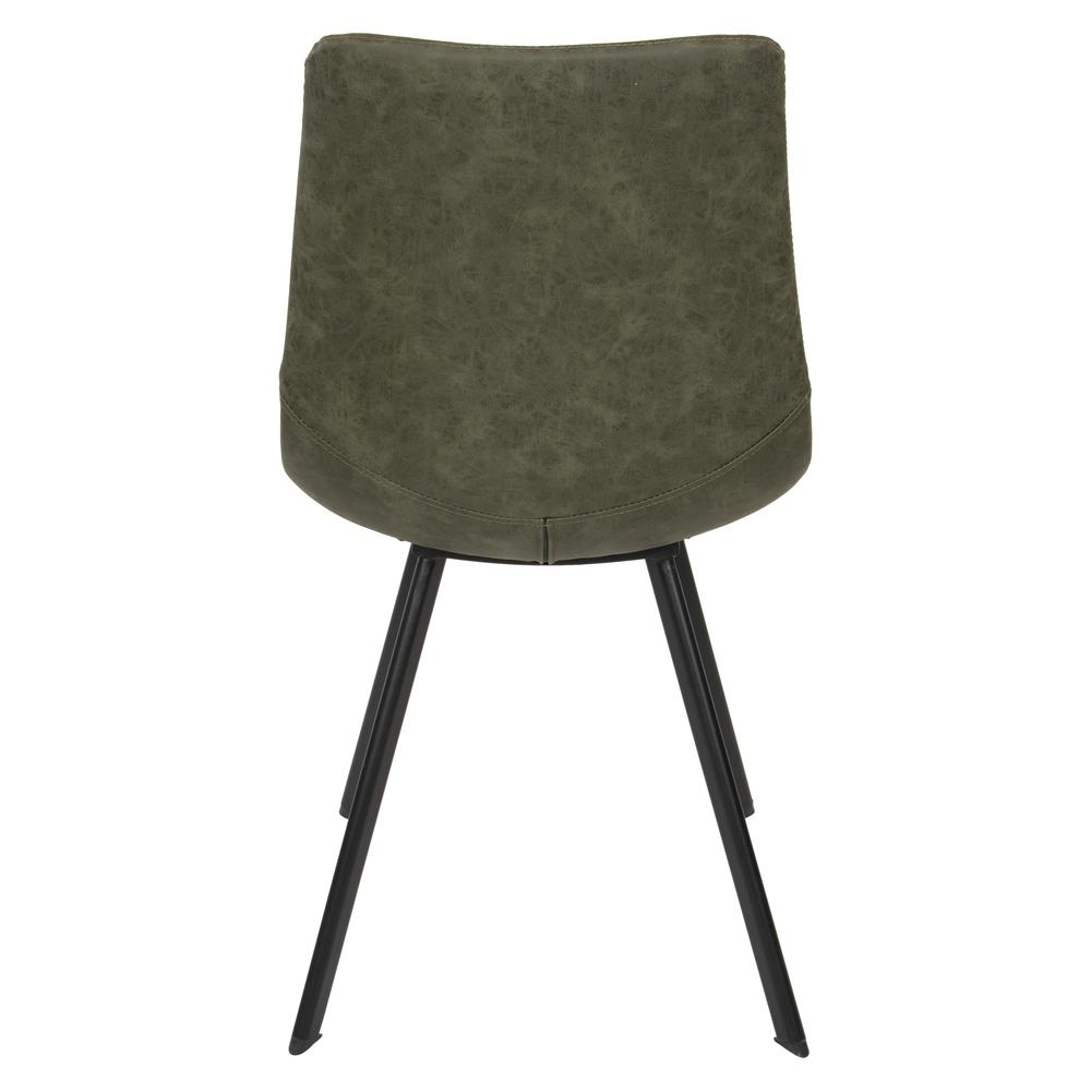 Set of four Markley modern leather dining chairs with metal legs, featuring sleek design and comfortable seating from Start2Finish.