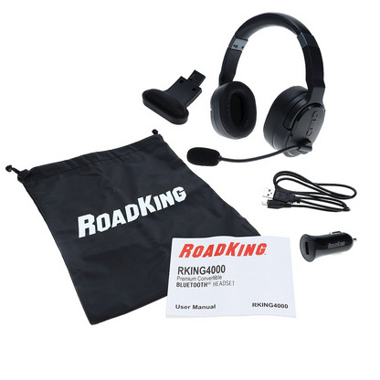 Start2Finish wireless noise cancelling Bluetooth trucker headset, mono to stereo, with over-ear design and microphone for clear communication.