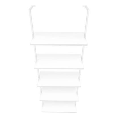 Start2Finish 5-tier bookshelf and ladder-style bookcase with office and bedroom furniture, featuring multiple open shelves.