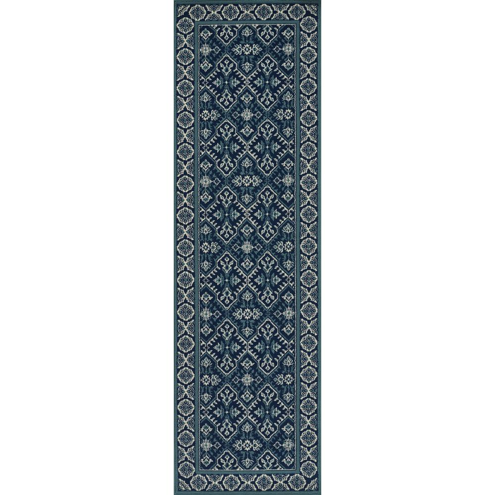 Start2Finish navy transitional rectangle area rug, 3&