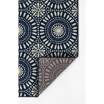 Start2Finish transitional navy rectangle area rug, 7&