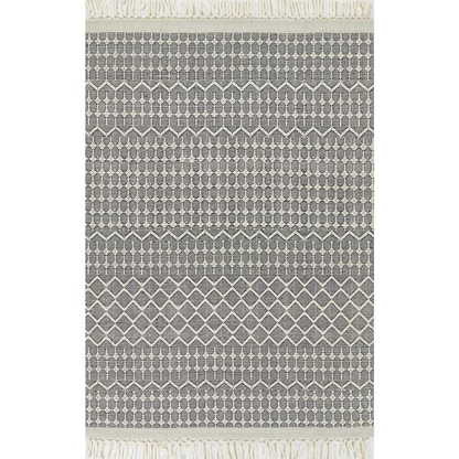 Contemporary black rectangle area rug from Start2Finish, 5 by 8 feet, with a modern design and plush texture.