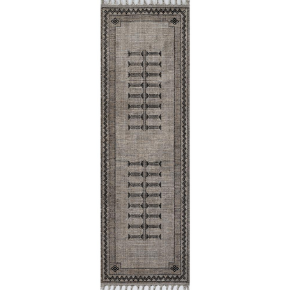 Start2Finish black rectangular area rug measuring 5&