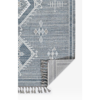 Blue contemporary rectangle area rug by Start2Finish, 7&
