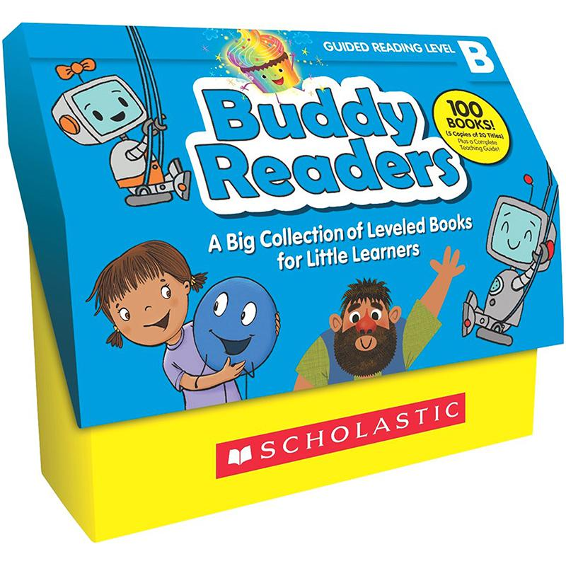 Start2Finish Buddy Readers Level B book set for children, featuring colorful illustrated pages and engaging story content.