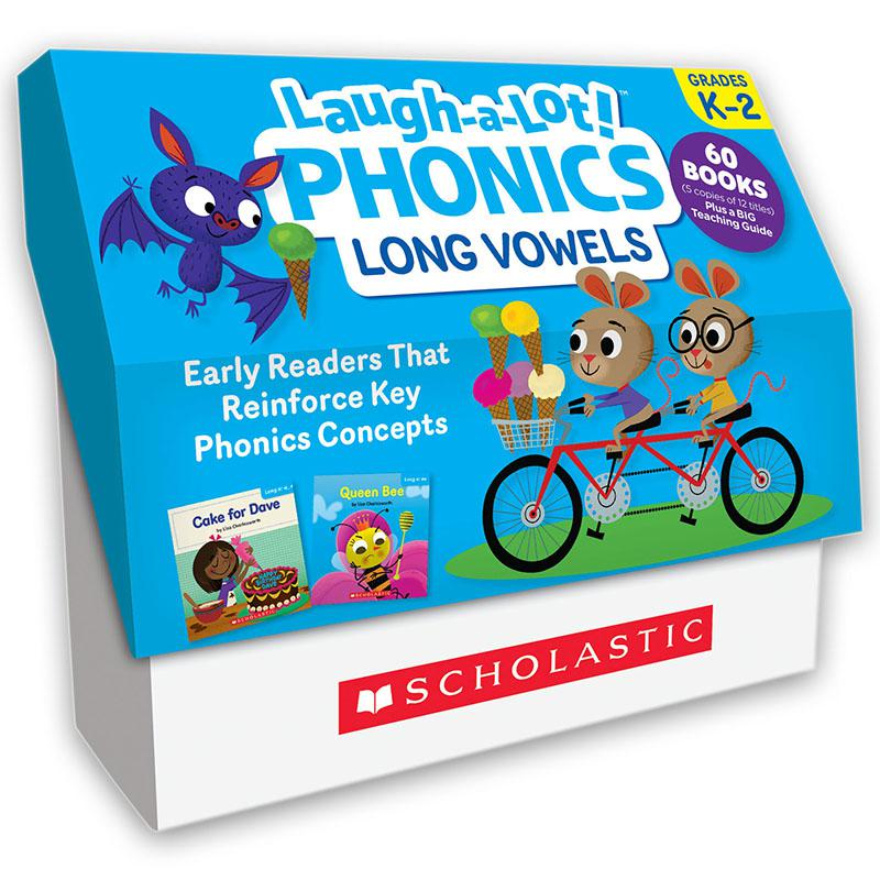 Start2Finish Laugh-A-Lot Phonics long vowels classroom set of educational books for teaching long vowel sounds to students.