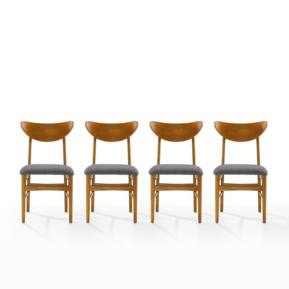 Set of four Landon wood dining chairs by Start2Finish, featuring classic design with contoured seats and sturdy wooden frames.