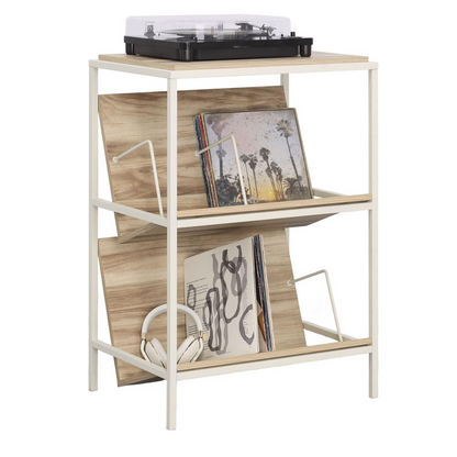 Start2Finish Nova Loft Storage Cabinet in Kiln Acacia finish showing sleek wood grain and modern design with multiple storage compartments.