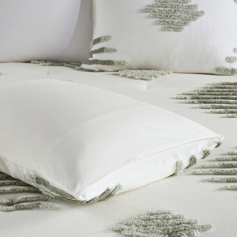 Start2Finish 3-piece cotton blend chenille comforter set with plush, textured fabric for cozy bedroom decor.