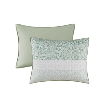 Start2Finish 4-piece seersucker quilt set with matching throw pillow, featuring textured fabric and coordinated bedding design.