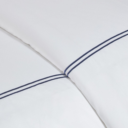 Start2Finish 100% cotton sateen embroidered duvet cover set featuring intricate embroidery on soft, luxurious bedding fabric.