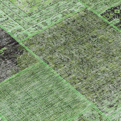 Start2Finish Chantille ACN669 green 9x12 rug with intricate pattern, soft texture, and vibrant color for living room decor.