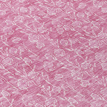 Start2Finish Chantille ACN691 pink 9x12 rug with soft, plush texture and floral design, ideal for living room or bedroom decor.