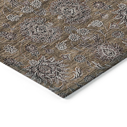 Start2Finish Chantille ACN702 brown 9x12 rug with intricate patterns, soft texture, and decorative border for living room or bedroom decor.