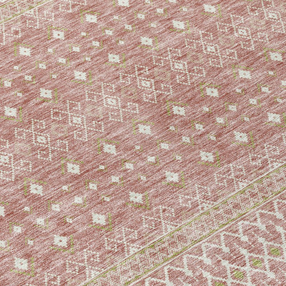 Start2Finish Chantille ACN709 pink 10x14 rug with soft, plush fabric and decorative pattern, perfect for living or bedroom decor.