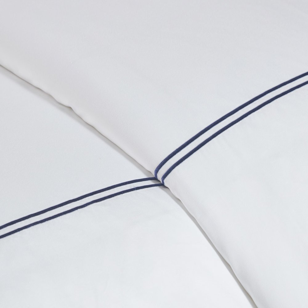 Start2Finish 100% cotton sateen embroidered duvet cover set with floral pattern on soft, smooth bedding fabric.