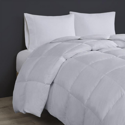 Start2Finish goose feather and down oversize comforter with plush, soft filling and a cozy, inviting appearance.