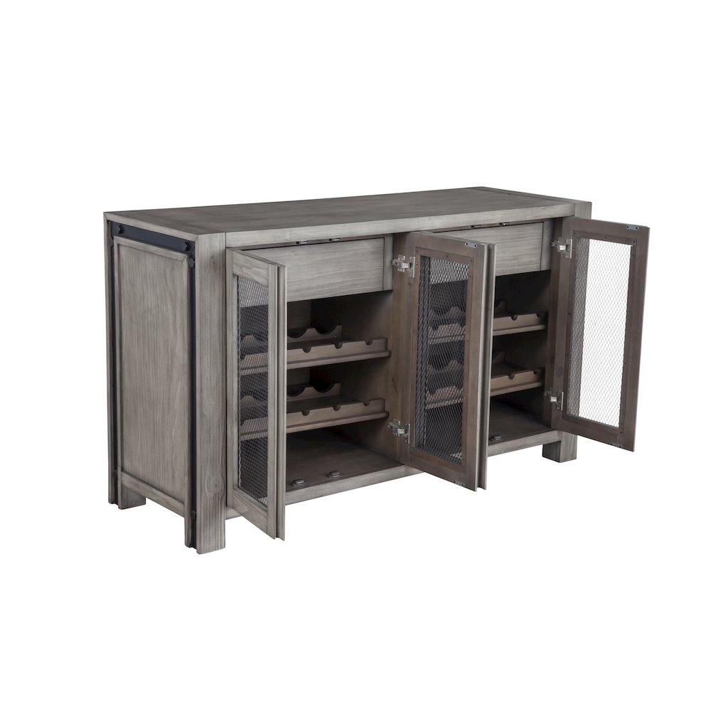 Start2Finish Fallon sideboard furniture with sleek wood finish and modern design, featuring multiple storage compartments.