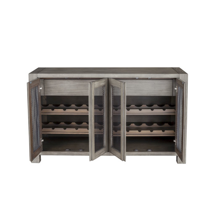 Start2Finish Fallon sideboard furniture with sleek wooden finish, featuring drawers and cabinet doors for stylish storage.