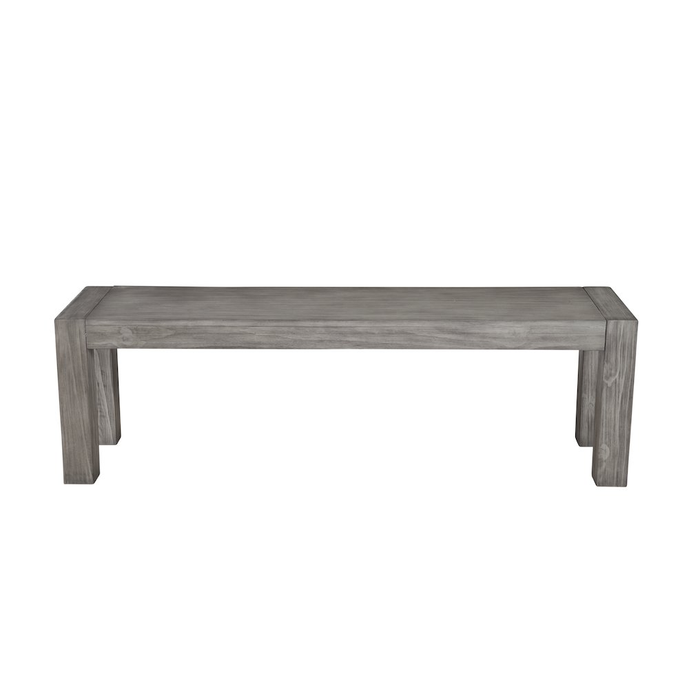 Start2Finish Fallon Bench, a wooden furniture piece with a sleek, modern design, featuring a smooth surface and sturdy legs.