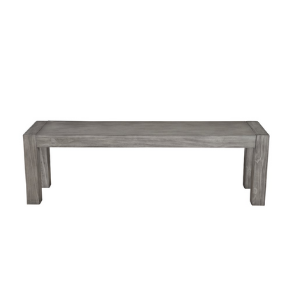 Start2Finish Fallon Bench, a wooden furniture piece with a sleek, modern design, featuring a smooth surface and sturdy legs.