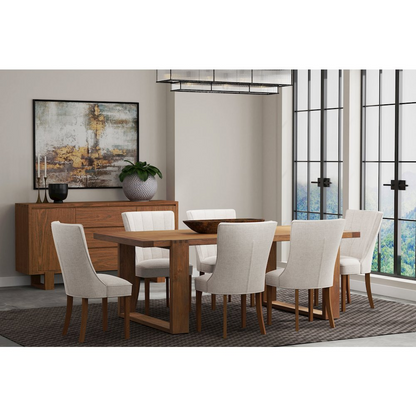Start2Finish Ayala dining table with a sleek wooden surface and modern design, perfect for contemporary dining rooms.