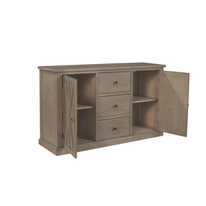 Start2Finish Arlo sideboard furniture with sleek wood finish and multiple storage compartments.