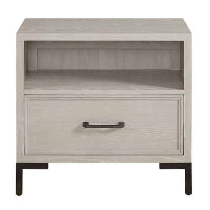 Start2Finish Bradley Nightstand with a modern wood finish and drawer storage, ideal for bedside bedroom decor.