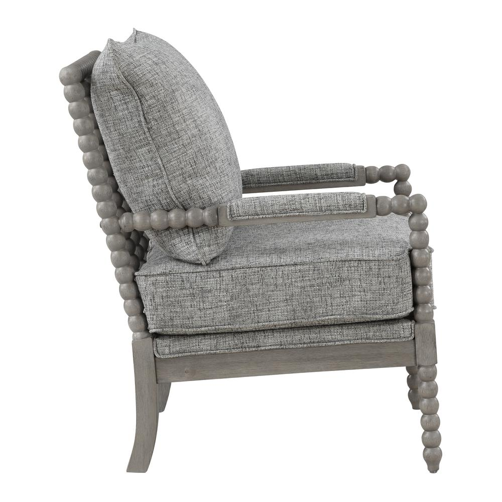 Start2Finish Abbott Chair with cushioned seat and backrest, featuring wooden armrests and sturdy legs for comfortable seating.