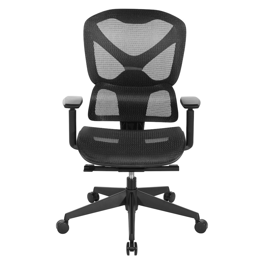 Start2Finish mesh back manager’s office chair with adjustable arms and ergonomic design, ideal for executive workspaces.