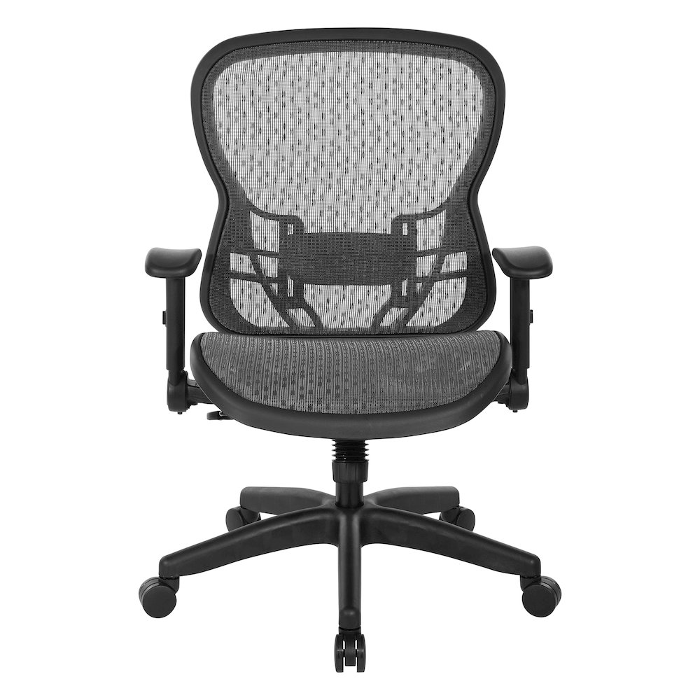 Start2Finish Deluxe R2 SpaceGrid Back Chair with ergonomic design and adjustable features, shown from a front view.