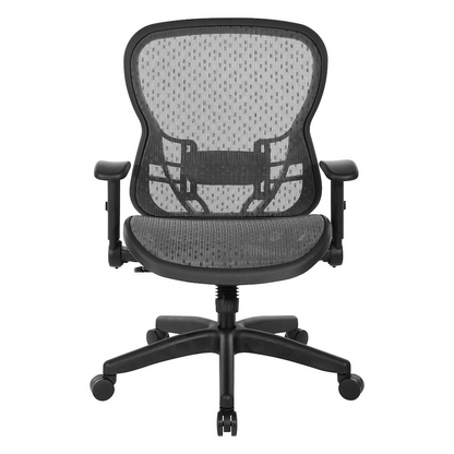 Start2Finish Deluxe R2 SpaceGrid Back Chair with ergonomic design and adjustable features, shown from a front view.