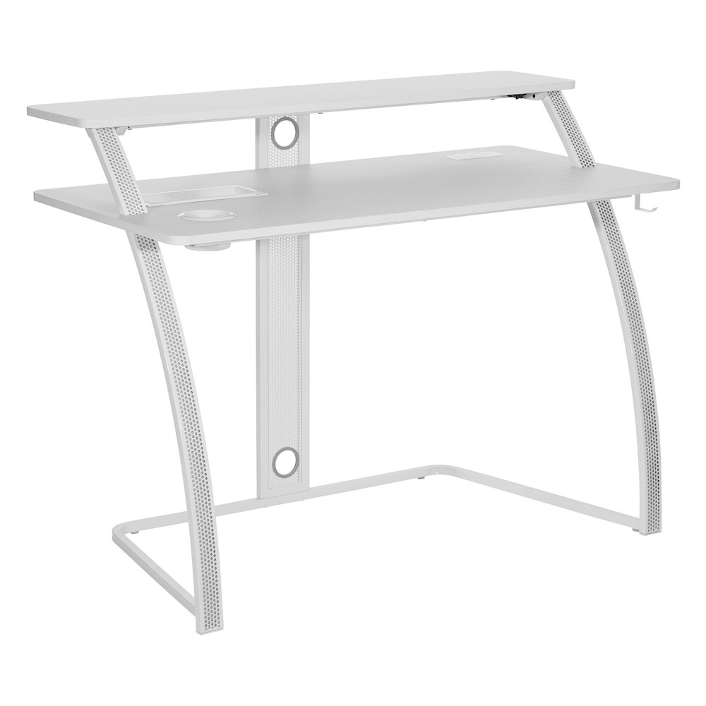 Start2Finish Code30 Battlestation gaming desk with sturdy wood surface and ergonomic design, ideal for gaming and workspace setup.