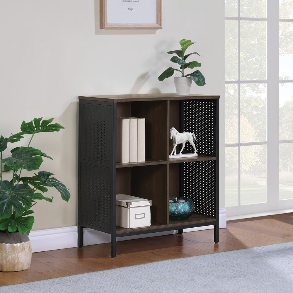 Start2Finish Ace 4 Cube Storage Bookcase in natural wood finish, showcasing open cubby compartments for versatile organization